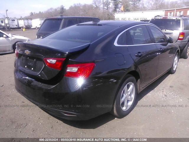 1G1ZB5ST8GF219553 - 2016 CHEVROLET MALIBU LS BLACK photo 4