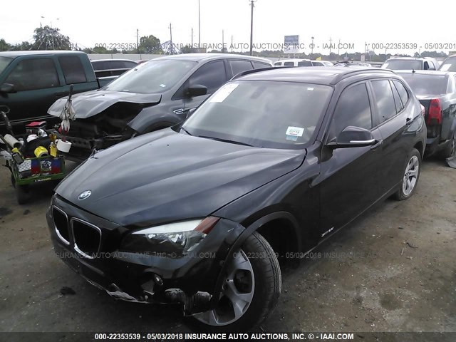 WBAVM1C51DVW44636 - 2013 BMW X1 SDRIVE28I BLACK photo 2