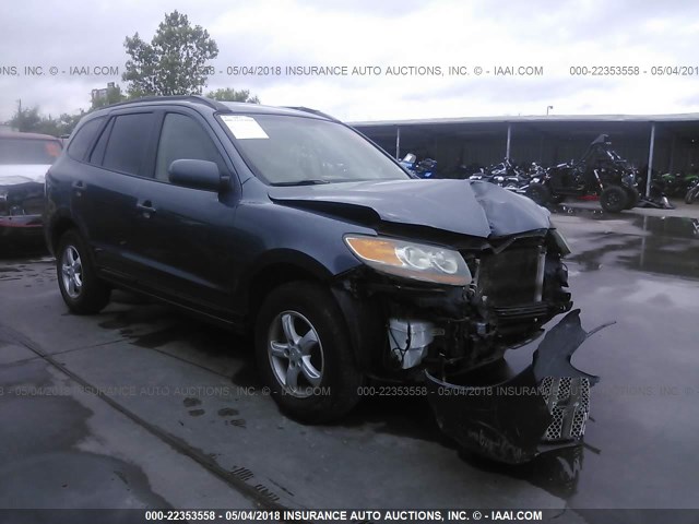 5NMSG73D77H001796 - 2007 HYUNDAI SANTA FE GLS BLUE photo 1