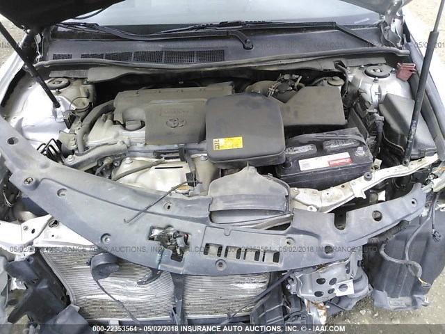 4T4BF1FK9CR216126 - 2012 TOYOTA CAMRY SE/LE/XLE SILVER photo 10