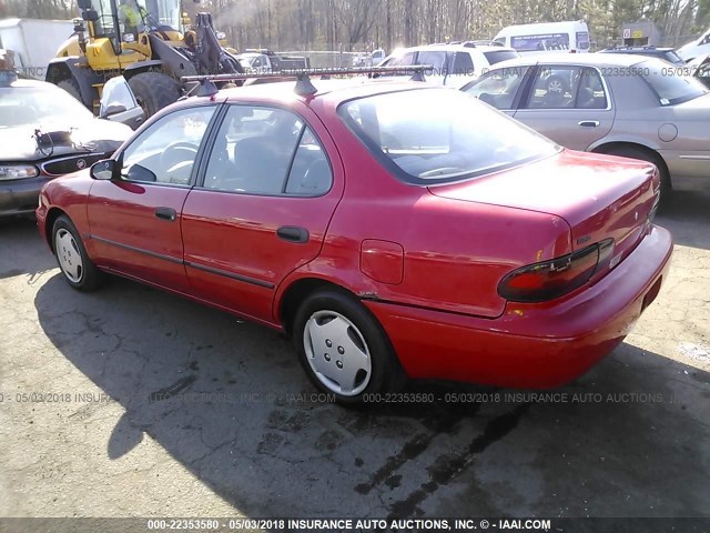 1Y1SK536XPZ026929 - 1993 GEO PRIZM LSI RED photo 3