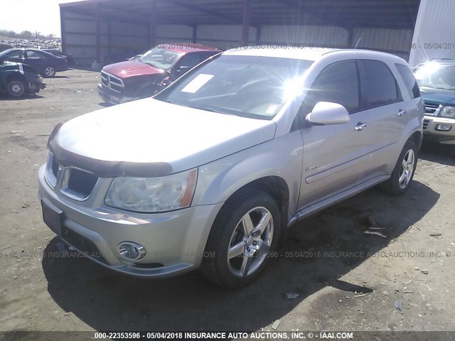 2CKDL537386037280 - 2008 PONTIAC TORRENT GXP SILVER photo 2