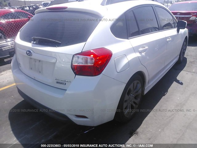 JF1GPAL60D2890998 - 2013 SUBARU IMPREZA SPORT PREMIUM WHITE photo 4