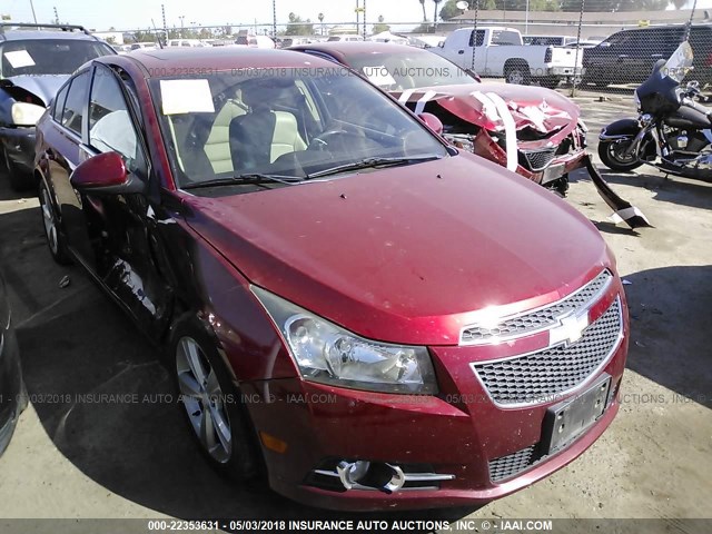 1G1PG5SCXC7149793 - 2012 CHEVROLET CRUZE LT RED photo 1