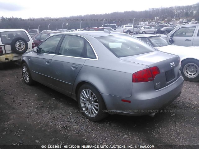 WAUDF78E36A120433 - 2006 AUDI A4 2.0T QUATTRO GRAY photo 3