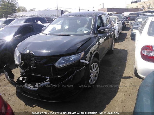 KNMAT2MV2FP563435 - 2015 NISSAN ROGUE S/SL/SV BLACK photo 2