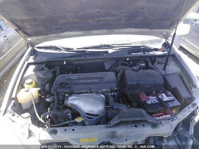 4T1BE32K22U636050 - 2002 TOYOTA CAMRY LE/XLE/SE SILVER photo 10