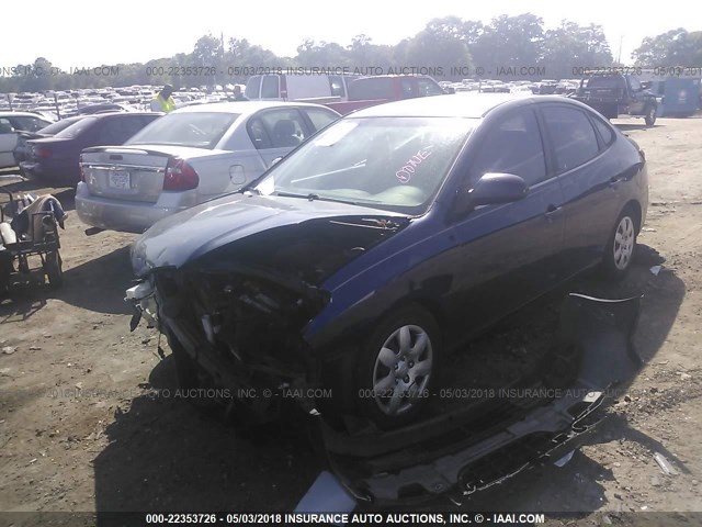 KMHDU46D98U415826 - 2008 HYUNDAI ELANTRA GLS/SE/LIMITED BLUE photo 2