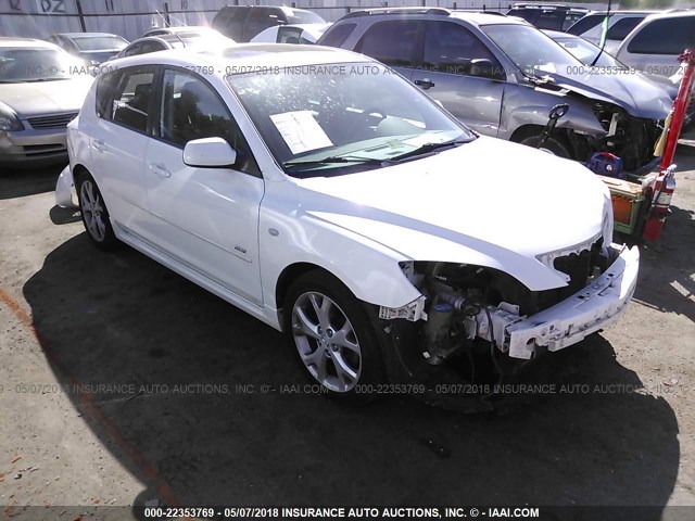 JM1BK344081787698 - 2008 MAZDA 3 HATCHBACK WHITE photo 1