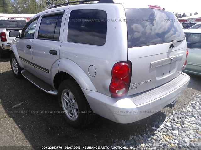 1D8HB48257F508483 - 2007 DODGE DURANGO SLT SILVER photo 3