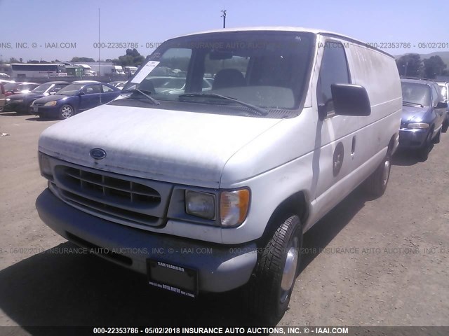 1FTPE2421XHA74319 - 1999 FORD ECONOLINE E250 VAN WHITE photo 2