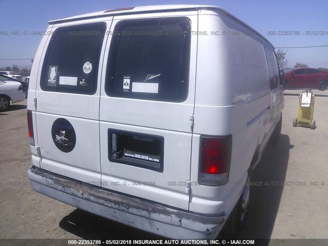 1FTPE2421XHA74319 - 1999 FORD ECONOLINE E250 VAN WHITE photo 4