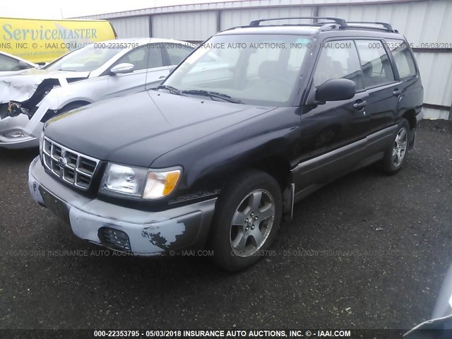 JF1SF6553WH705440 - 1998 SUBARU FORESTER S BLACK photo 2