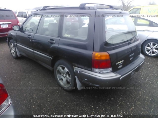 JF1SF6553WH705440 - 1998 SUBARU FORESTER S BLACK photo 3