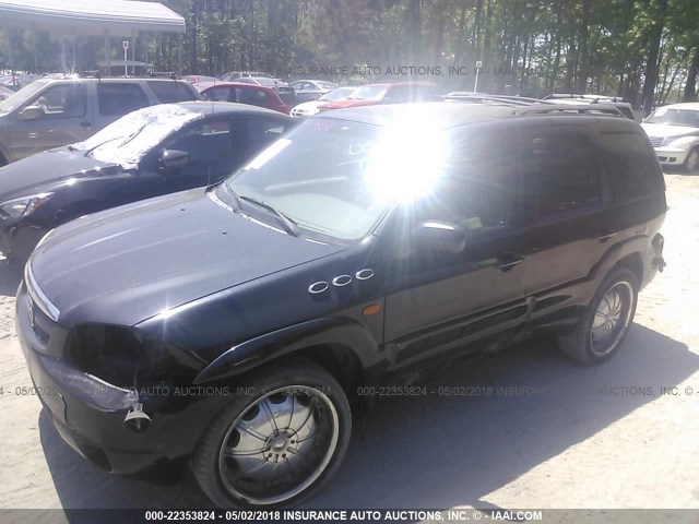 4F2YU08131KM11869 - 2001 MAZDA TRIBUTE LX/ES შავი ფოტო 2