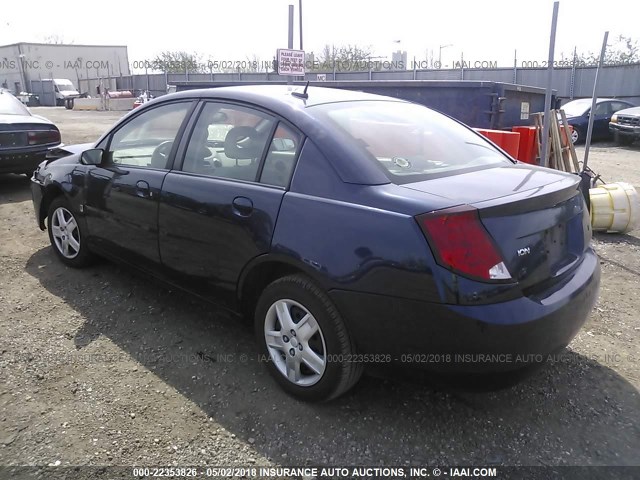 1G8AJ55F97Z142844 - 2007 SATURN ION LEVEL 2 BLUE photo 3
