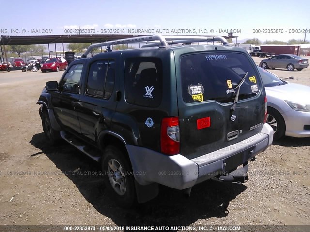 5N1ED28Y7YC541746 - 2000 NISSAN XTERRA XE/SE GREEN photo 3