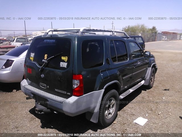 5N1ED28Y7YC541746 - 2000 NISSAN XTERRA XE/SE GREEN photo 4