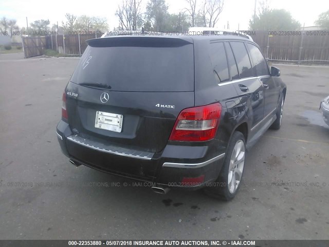 WDCGG8HB4AF275622 - 2010 MERCEDES-BENZ GLK 350 4MATIC BLACK photo 4