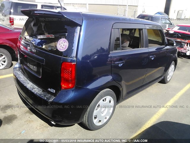 JTLKE50E481037159 - 2008 TOYOTA SCION XB ლურჯი ფოტო 4