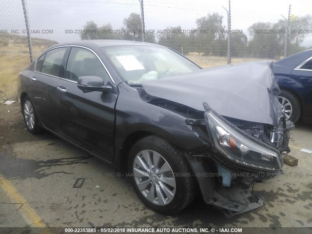 1HGCR3F81FA006184 - 2015 HONDA ACCORD EXL GRAY photo 1