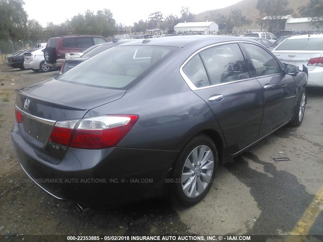 1HGCR3F81FA006184 - 2015 HONDA ACCORD EXL GRAY photo 4