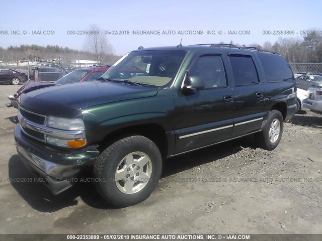 3GNFK16Z24G142746 - 2004 CHEVROLET SUBURBAN K1500 GREEN photo 2