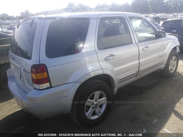 1FMCU95H56KB68164 - 2006 FORD ESCAPE HEV SILVER photo 4