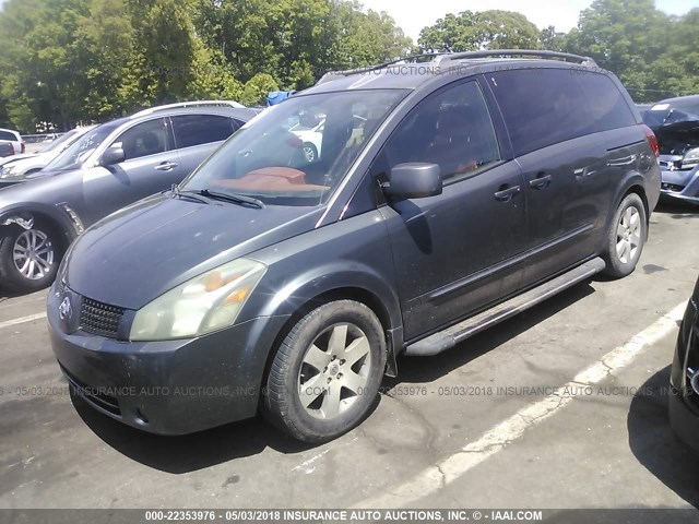 5N1BV28U34N347761 - 2004 NISSAN QUEST S/SE/SL GRAY photo 2