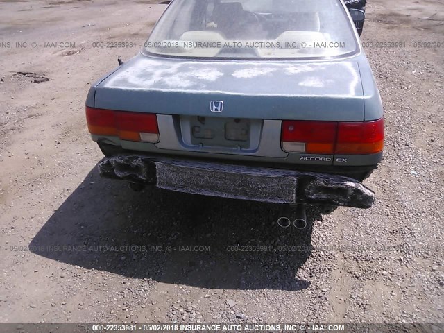 JHMCB7677NC018696 - 1992 HONDA ACCORD EX/EX-R BLUE photo 6