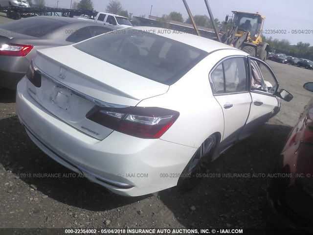 1HGCR2F56GA054507 - 2016 HONDA ACCORD SPORT WHITE photo 4