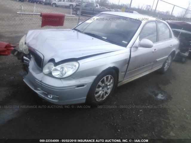 KMHWF35H33A770129 - 2003 HYUNDAI SONATA GLS/LX SILVER photo 2