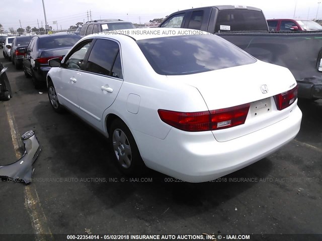 1HGCM56455A064465 - 2005 HONDA ACCORD LX WHITE photo 3