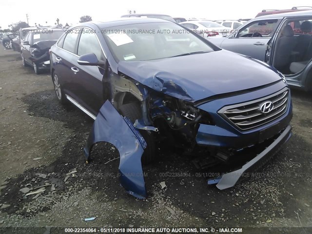 5NPE34AF7HH554447 - 2017 HYUNDAI SONATA SPORT/LIMITED BLUE photo 1