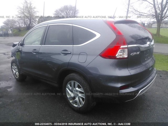 5J6RM4H71FL134859 - 2015 HONDA CR-V EXL GRAY photo 3