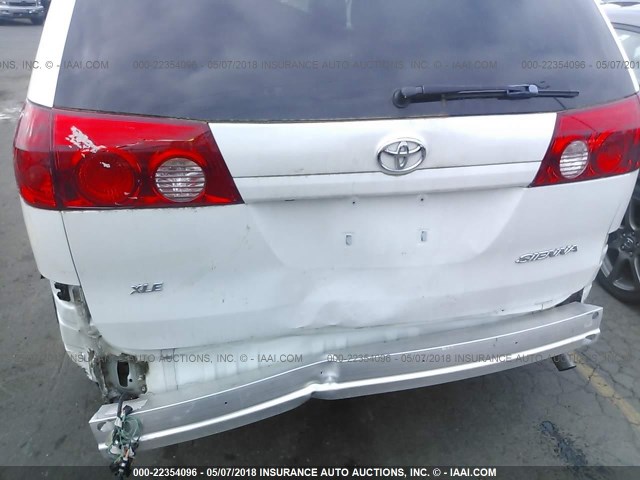 5TDYK4CC4AS335223 - 2010 TOYOTA SIENNA XLE/XLE LIMITED WHITE photo 6