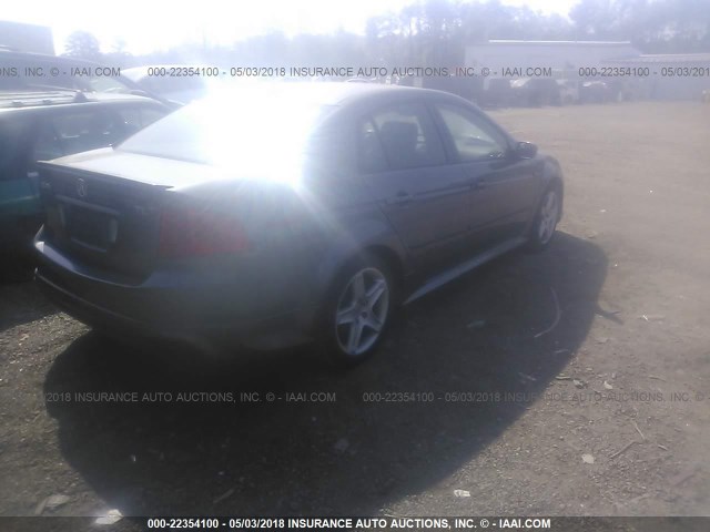 19UUA66255A057369 - 2005 ACURA TL GRAY photo 4