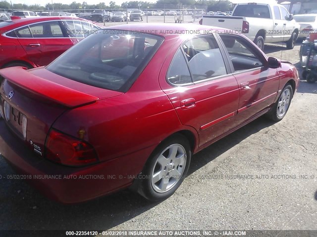 3N1CB51D86L510374 - 2006 NISSAN SENTRA 1.8/1.8S RED photo 4