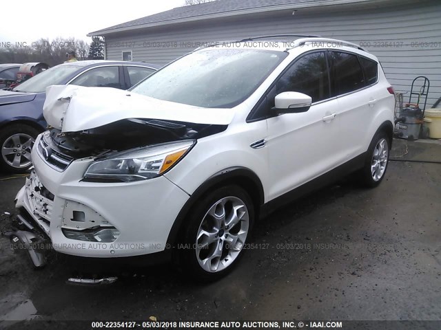 1FMCU9J91EUA98700 - 2014 FORD ESCAPE TITANIUM WHITE photo 2