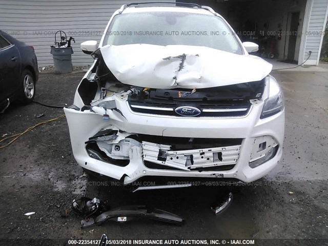 1FMCU9J91EUA98700 - 2014 FORD ESCAPE TITANIUM WHITE photo 6