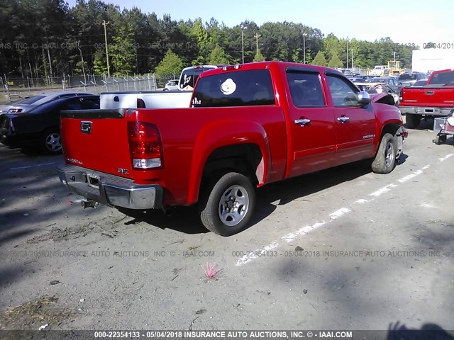 2GTEC13J971512359 - 2007 GMC NEW SIERRA C1500 RED photo 4