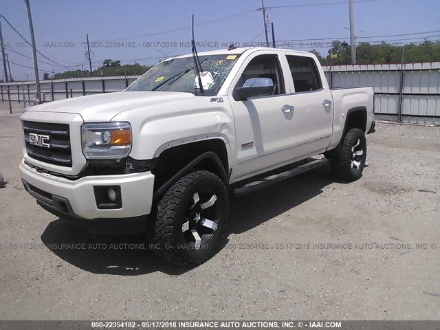 3GTU2VEC8EG485843 - 2014 GMC SIERRA K1500 SLT CREAM photo 2