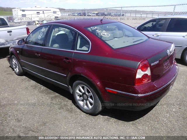 WVWPD63B24P049040 - 2004 VOLKSWAGEN PASSAT GLS RED photo 3