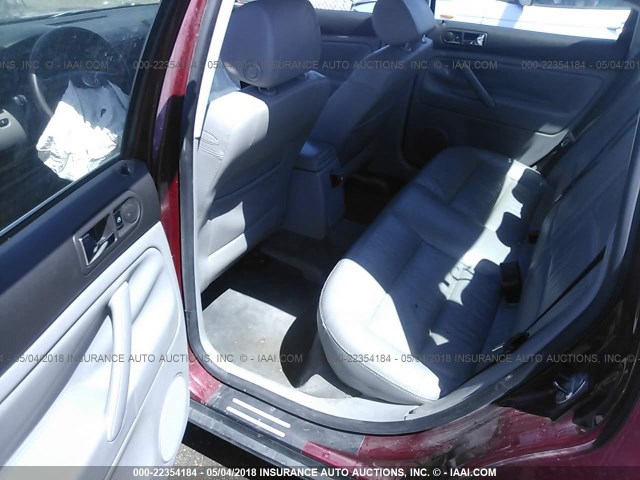 WVWPD63B24P049040 - 2004 VOLKSWAGEN PASSAT GLS RED photo 8