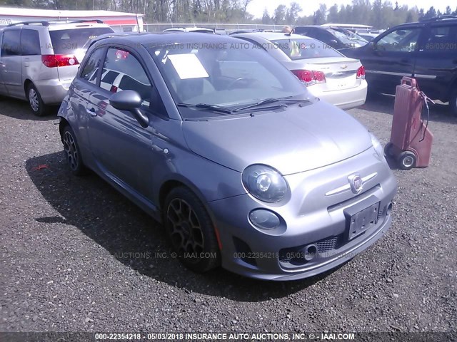 3C3CFFHH7DT607924 - 2013 FIAT 500 SPORT GRAY photo 1