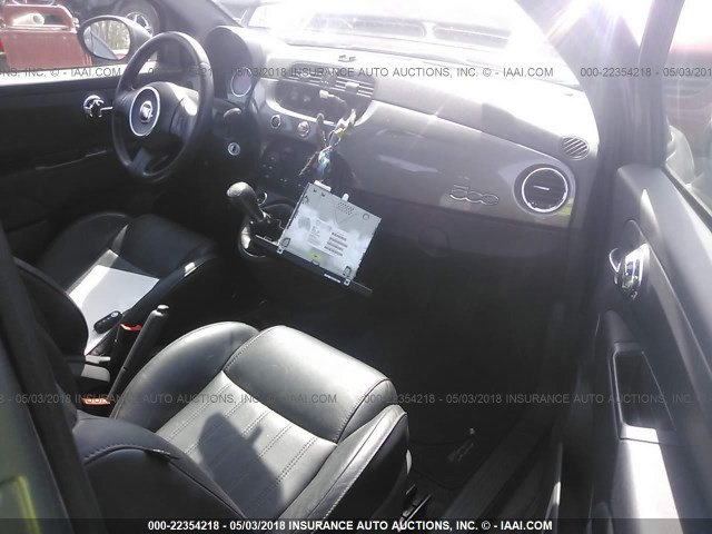 3C3CFFHH7DT607924 - 2013 FIAT 500 SPORT GRAY photo 5