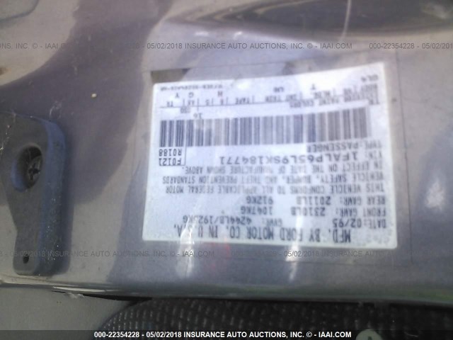 1FALP65L9SK184771 - 1995 FORD CONTOUR GL 灰色 照片 9