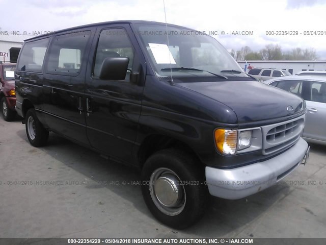 1FTPE2425XHA25754 - 1999 FORD ECONOLINE E250 VAN BLUE photo 1