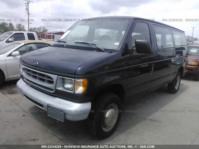 1FTPE2425XHA25754 - 1999 FORD ECONOLINE E250 VAN BLUE photo 2