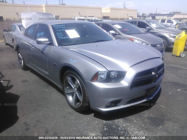 2C3CDXHG0EH226977 - 2014 DODGE CHARGER SXT SILVER photo 1